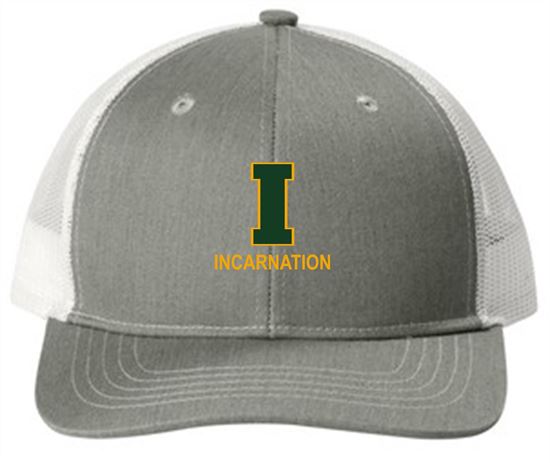 Picture of NEW!!! Incarnation  Youth Snapback Trucker Cap by Port Authority YC112- Heather grey/White