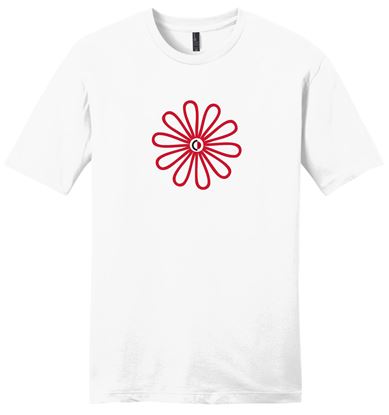 Picture of CinDay Academy - Youth/Unisex - V.I.T. Short Sleeve Tee w/ Flower Logo by District DT6000(Y) - Grey Frost or White