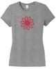 Picture of CinDay Acadamy - Girls/Ladies - Perfect Tri Short Sleeve Tee w/ Flower Logo by District DM130L(YG) -  Grey Frost or White
