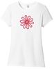 Picture of CinDay Acadamy - Girls/Ladies - Perfect Tri Short Sleeve Tee w/ Flower Logo by District DM130L(YG) -  Grey Frost or White