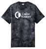 Picture of The CinDay Academy - Youth & Adult/Unisex - Crystal Tie Dye Tee w/ Logo Choice by Port & Company PC145(Y) -  Black