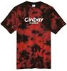 Picture of CinDay Academy - Youth/Unisex - Crystal Tie Dye Tee w/ Logo Choice by Port & Company PC145(Y) -  Black/Red