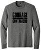 Picture of CinDay Academy - Youth/Unisex - Perfect Tri Long Sleeve Tee w/ All White Logo by District DT132Y/DM132 - Grey Frost, Red Frost, or White
