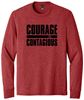 Picture of CinDay Academy - Youth/Unisex - Perfect Tri Long Sleeve Tee w/ All White Logo by District DT132Y/DM132 - Grey Frost, Red Frost, or White