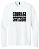Picture of CinDay Academy - Youth/Unisex - Perfect Tri Long Sleeve Tee w/ All White Logo by District DT132Y/DM132 - Grey Frost, Red Frost, or White