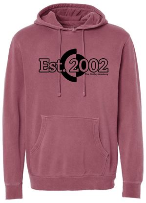 Picture of CinDay - Youth/Unisex - Midweight Pigment-Dyed Hooded Sweatshirt by Independent Trading Co.  PRM1500Y/PRM4500 - Pigment Maroon