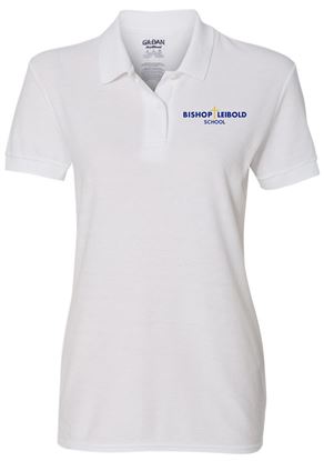 Picture of 50% OFF! Bishop Leibold - Ladies Large - DryBlend Uniform Polo by Gildan - White - 1 Left!