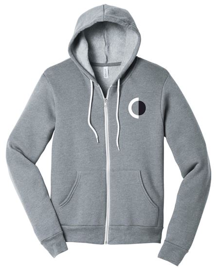 Picture of The CinDay Academy - Unisex - Sponge Fleece Full-Zip Hoodie by Bella + Canvas BC3739 - Athletic Heather or Black Heather
