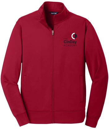 Picture of The Cinday Academy - Youth & Adult/Unisex - Sport Wick Full Zip Jacket  (Y)ST241 - Black or Deep Red