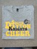 Picture of SDK Cheer - Youth/Unisex - Short Sleeve Tee w/ Partial Glitter Logo by District DT6000(Y) - Light Heather Grey or White