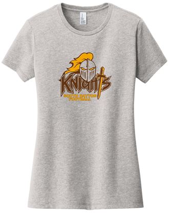 Picture of SDK Football - Ladies - Fit Short Sleeve Tee by District DT6002 - Light Heather Grey or White
