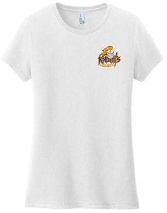 Picture of SDK Football - Ladies - Fit Short Sleeve Tee w/ Left Chest Logo by District DT6002 - Light Heather Grey or White