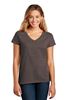 Picture of SDK Football - Ladies - Short Sleeve V Neck Tee w/ Left Chest Logo by District DT8001 - Deep Heather Brown