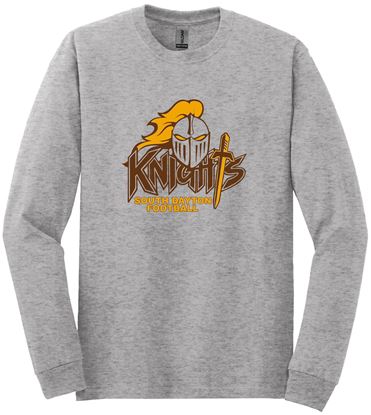 Picture of SDK Football - Youth/Unisex - Heavy Cotton Long Sleeve Tee by Gildan 5400(B) - Sports Grey or White