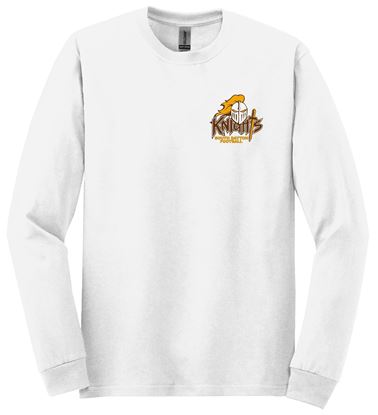Picture of SDK Football - Youth/Unisex - Heavy Cotton Long Sleeve Tee w/ Left Chest Logo by Gildan 5400(B) - Sports Grey or White