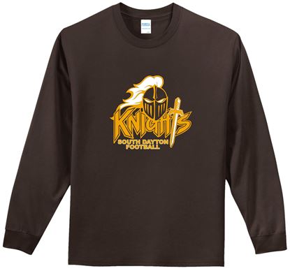 Picture of SDK Football - Unisex - Long Sleeve Essential Tee by Port & Company PC61LS - Brown
