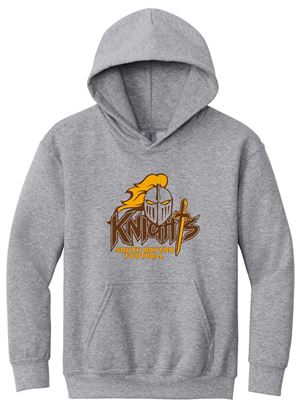 Picture of SDK Football - Youth/Unisex - Heavy Blended Hooded Sweatshirt by Gildan 18500(b) - Sports Grey or White