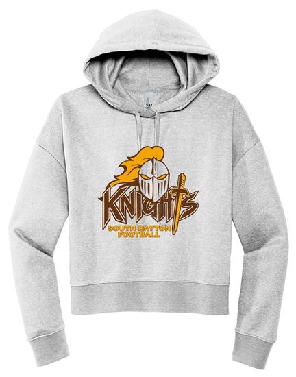 Picture of SDK Football - Ladies - Cropped Hoodie by District DT6101 - Light Heather Grey or White