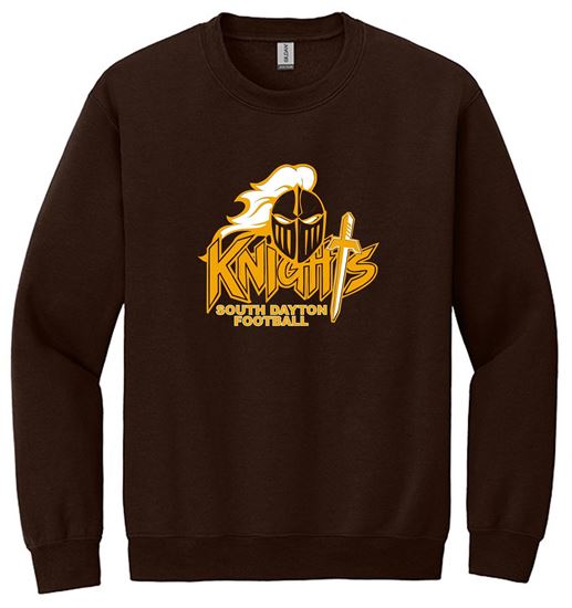 Picture of SDK Football - Youth/Unisex - Crewneck Sweatshirts by Gildan 18000(b) - Brown, Sports Grey, or White
