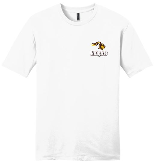 Picture of SDK Football - Youth/Unisex -  Short Sleeve Tee w/ Left Chest Logo by District DT6000(Y) - Grey Frost or White