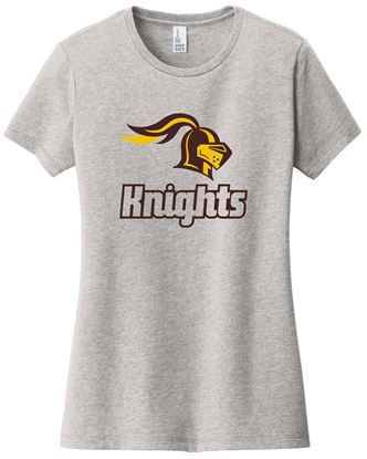 Picture of SDK Football - Ladies - Fit Short Sleeve Tee by District DT6002 - Light Heather Grey or White
