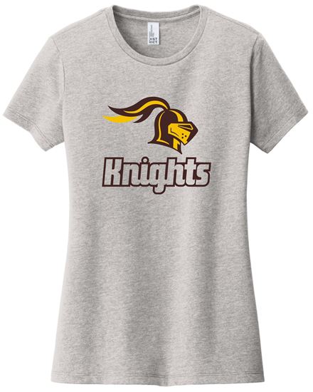 Picture of SDK Football - Ladies - Fit Short Sleeve Tee by District DT6002 - Light Heather Grey or White