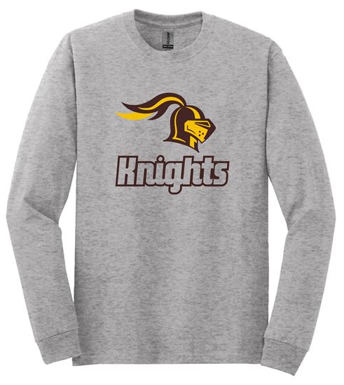 Picture of SDK Football - Youth/Unisex - Heavy Cotton Long Sleeve Tee by Gildan 5400(B) - Sports Grey or White