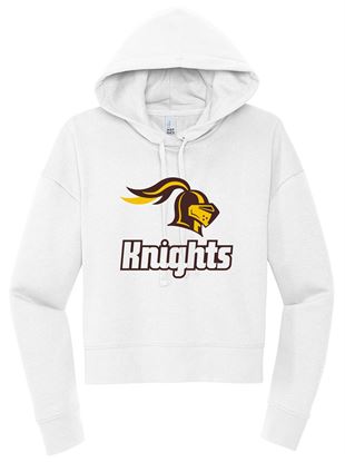 Picture of SDK Football - Ladies - Cropped Hoodie by District DT6101 - Light Heather Grey or White