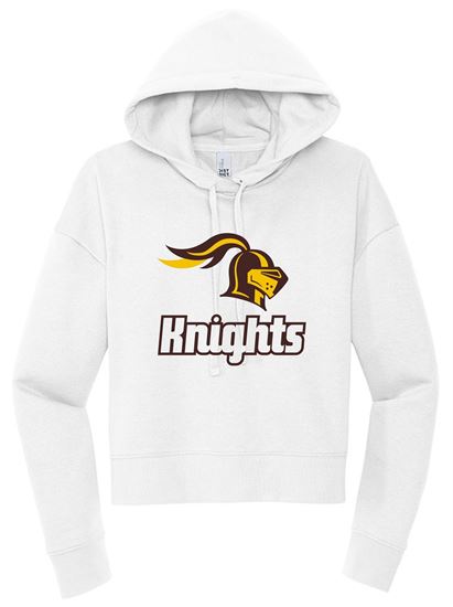 Picture of SDK Football - Ladies - Cropped Hoodie by District DT6101 - Light Heather Grey or White
