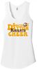 Picture of SDK Cheer - Ladies - Perfect Tri Racerback Tank w/ Partial Glitter Logo by District DM138L - Grey Frost or White
