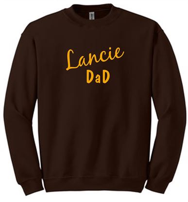 Picture of Alter Lancerettes - Unisex - Lanice Mom/Dad Crewneck by Gildan 18000 - Brown