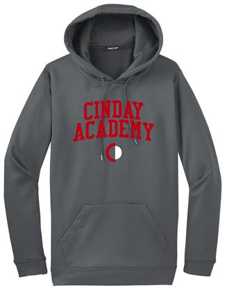Picture of Clearance!! Cinday  - Unisex - Warm Up  Wick Fleece Pullover Hoodie by Sport Tek F244 - 1 Left!  - Smoke Grey