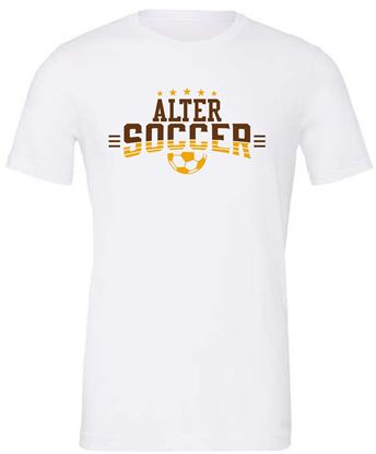 Picture of Alter Boys Soccer - Unisex - Jersey Short Sleeve Tee by Bella + Canvas 3001CVC - Athletic Heather or White - Logo 2