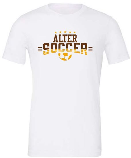 Picture of Alter Boys Soccer - Unisex - Jersey Short Sleeve Tee by Bella + Canvas 3001CVC - Athletic Heather or White - Logo 2