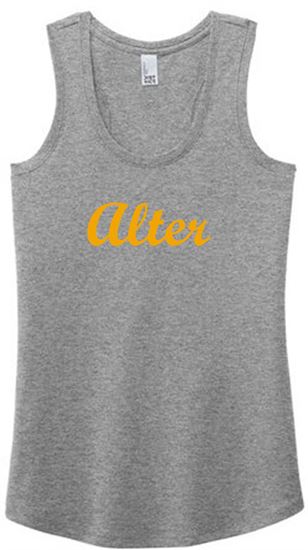Picture of Alter Boys Soccer Ladies - Women's Perfect Tri-Racerback Tank by District DM138L - Grey Frost or White - Screened or Glitter