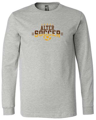 Picture of Alter Boys Soccer - Jersey Long Sleeve Tee by Bella + Canvas 3501CVC- Athletic Heather or White - 2 Color Logo