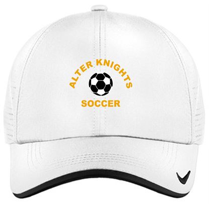 Picture of Alter Boys Soccer - Nike Perforated  Ball Cap by Sanmar NKFB6445 - White/Black
