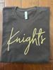 Picture of SDK - Unisex - Jersey Short Sleeve Tee w/ Choice of Glitter Logo by Bella + Canvas BC3001 - Brown or White