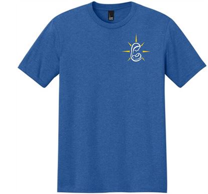 Picture of Our Lady Of Light - Youth/Unisex -  I Am The LIght - Perfect Tri Tee by District DM130(Y) - Royal Frost