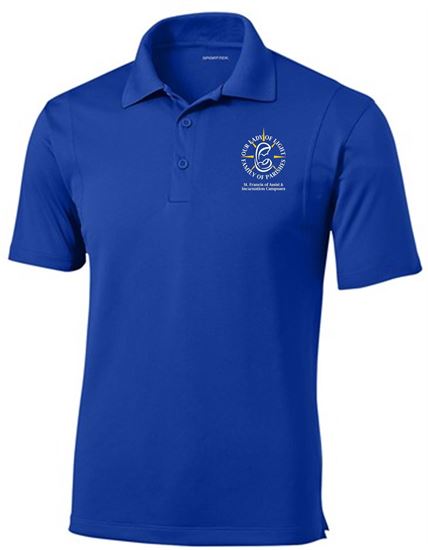 Picture of Our Lady Of Light - Adult/Unisex - Short Sleeve Polo by Sport Tek ST650 - Royal