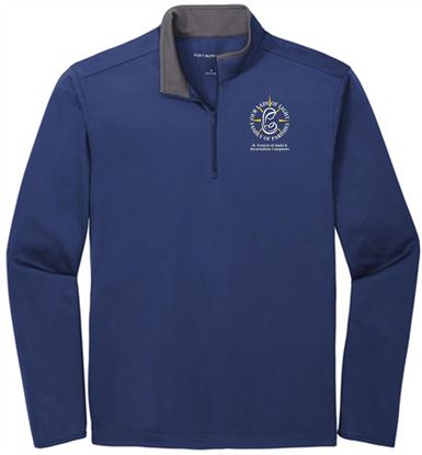 Picture of Our Lady Of Light - Unisex - Silk Touch™ Performance 1/4-Zip by Port Authority - Royal (Style 5)