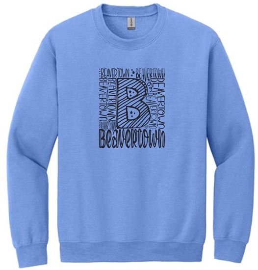 Picture of Kettering Beavertown - Youth & Adult/Unisex - Crewneck Sweatshirt by Gildan 18000(b)- Columbia Blue or Sports Grey