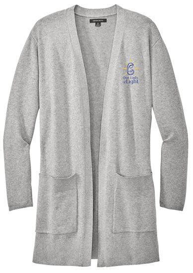 Picture of Our Lady Of Light - Ladies - Open Front Cardigan Sweater by Mercer + Mettle MM3023 - Grey