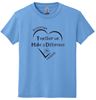 Picture of Kettering Beavertown - Youth - Short Sleeve Tee w/ Heart Logo by Gildan 8000b - Carolina Blue, Heliconia, or Sports Grey