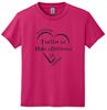 Picture of Kettering Beavertown - Youth - Short Sleeve Tee w/ Heart Logo by Gildan 8000b - Carolina Blue, Heliconia, or Sports Grey