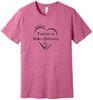Picture of Kettering Beavertown - Adult/Unisex - Jersey Short Sleeve Tee w/ Heart Logo by Bella + Canvas BC3001CVC - Athletic Heather, Heather Carolina Blue, or Heather Charity Pink