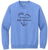 Picture of Kettering Beavertown - Youth & Adult/Unisex - Crewneck Sweatshirt w/ Heart Logo by Gildan 18000(b)- Columbia Blue or Sports Grey