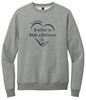 Picture of Kettering Beavertown - Adult/Unisex - Perfect Weight Fleece Crewneck w/ Heart Logo by District DT1106 - Heathered Steel or White Onyx