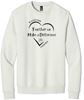 Picture of Kettering Beavertown - Adult/Unisex - Perfect Weight Fleece Crewneck w/ Heart Logo by District DT1106 - Heathered Steel or White Onyx