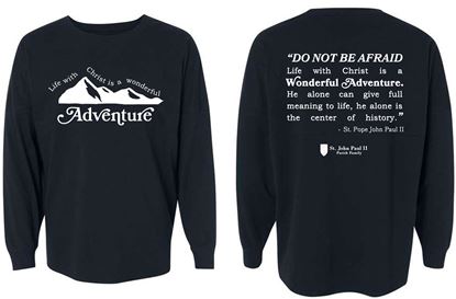 Picture of St. John Paul II - Adult/Unisex - Gameday Jersey Long Sleeve Tee by J. America 8229 - Navy